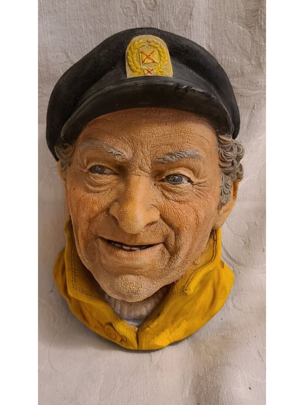 Vintage Bossons Chalkware Head Life-Boatman Wall Plaque